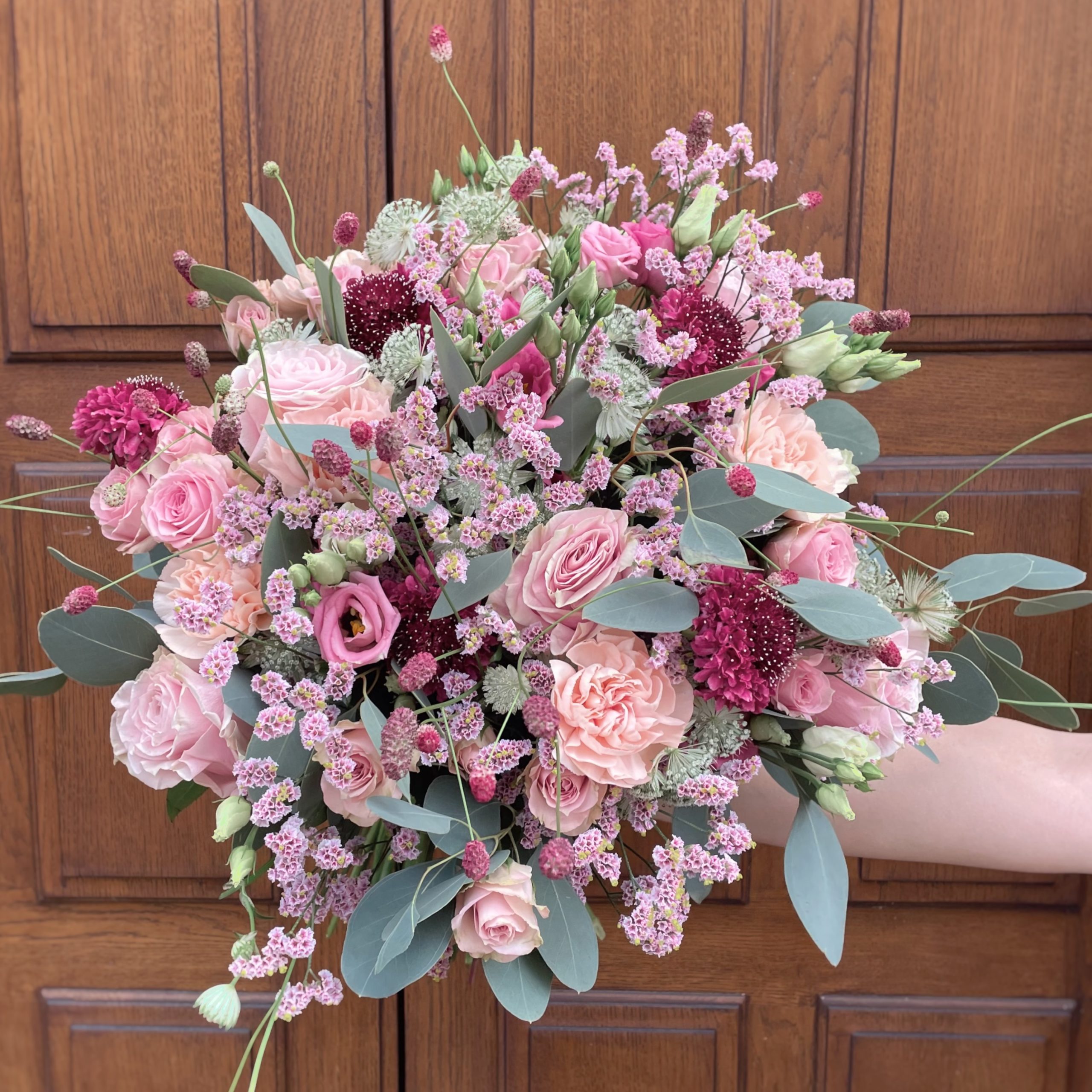gros bouquet rose Suzette fleuriste à neuville-sur-saône