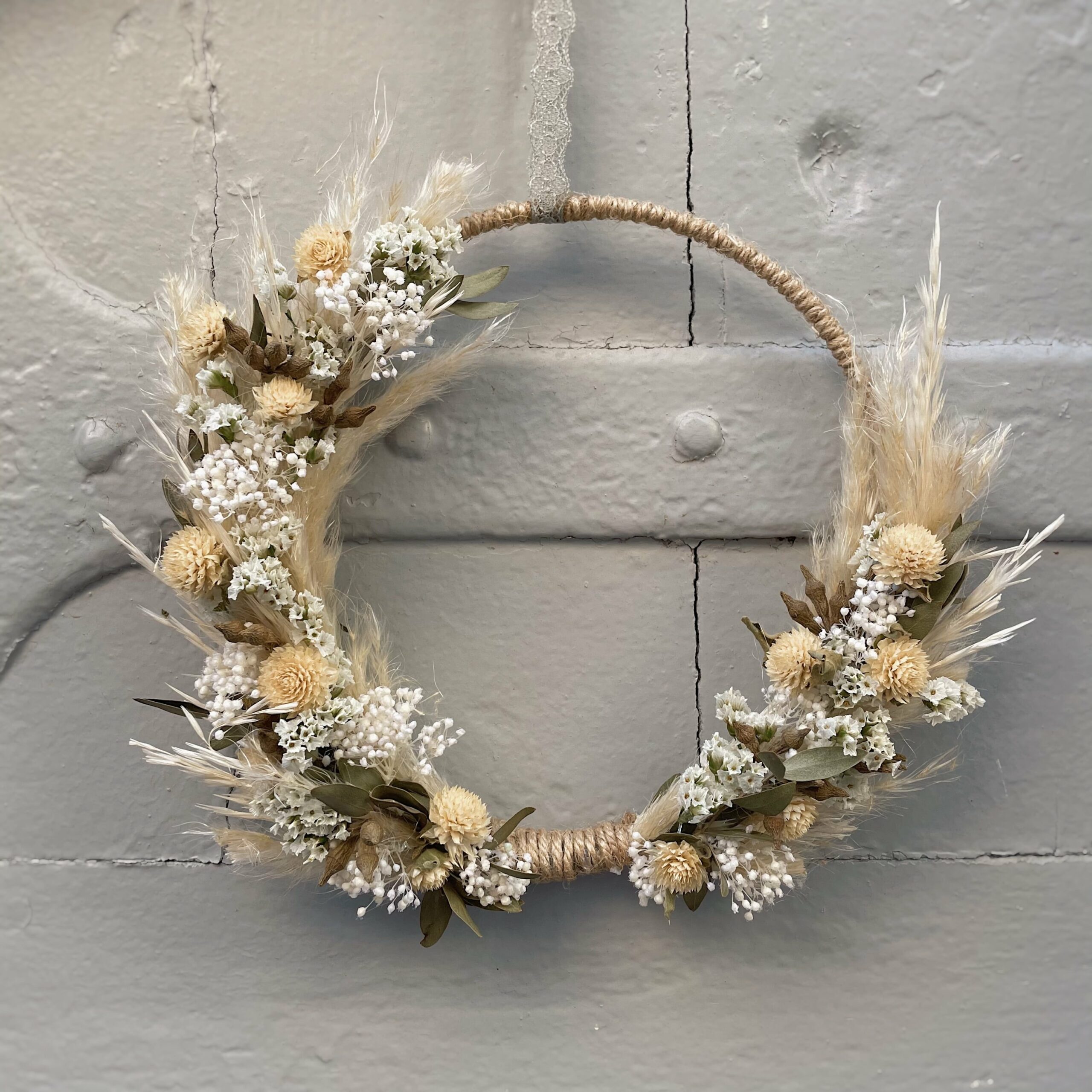 couronne fleurs séchées naturel