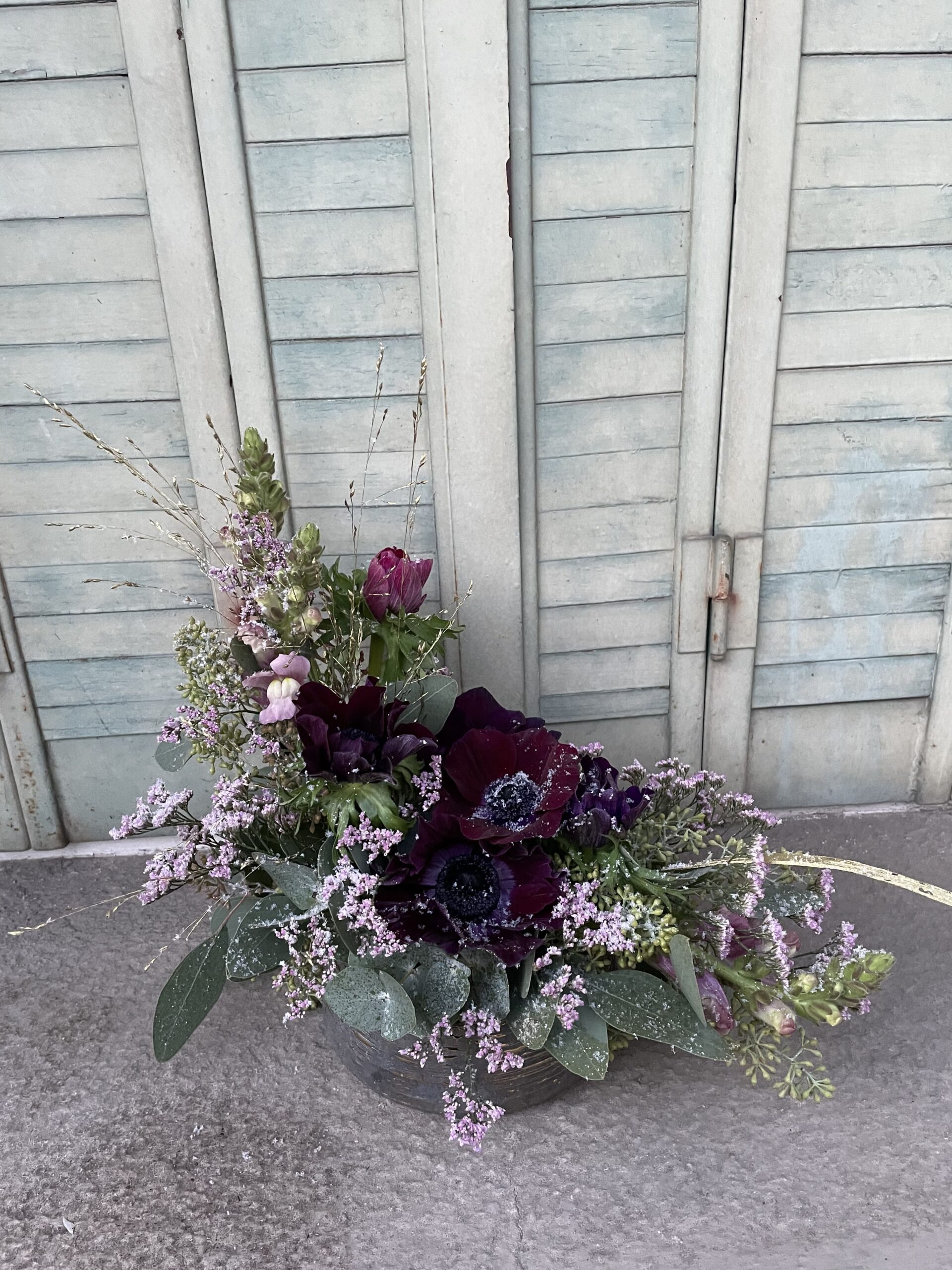 centre de table Noel violet