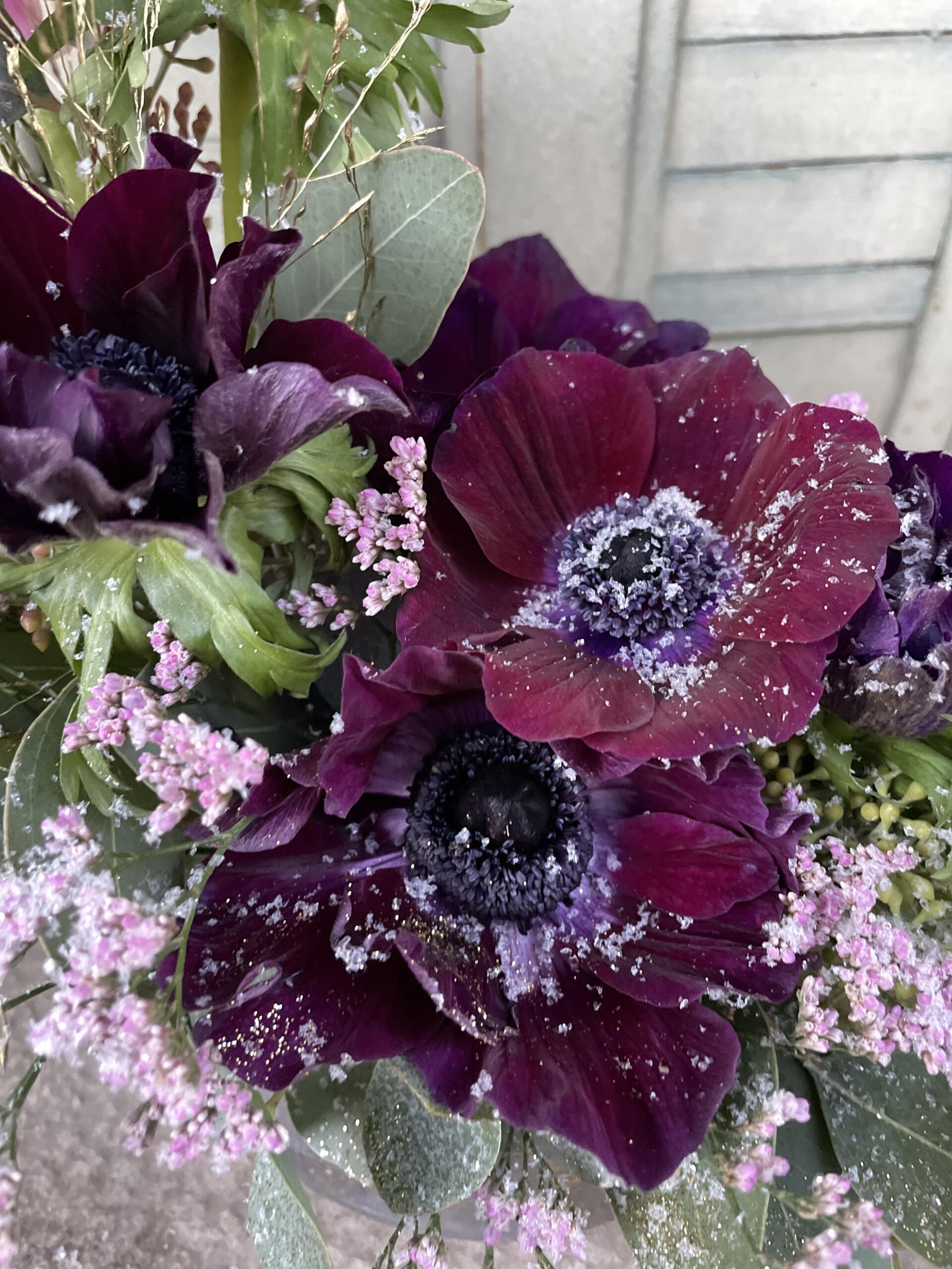 centre de table Noel violet