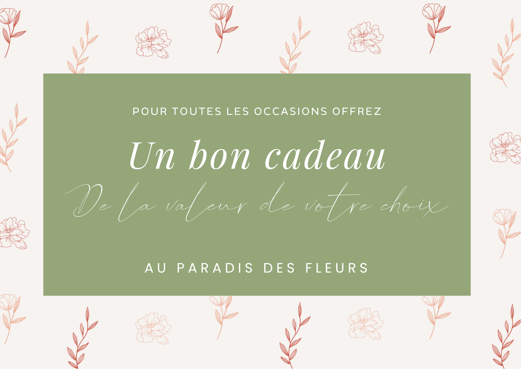 bon cadeau toutes les occasions