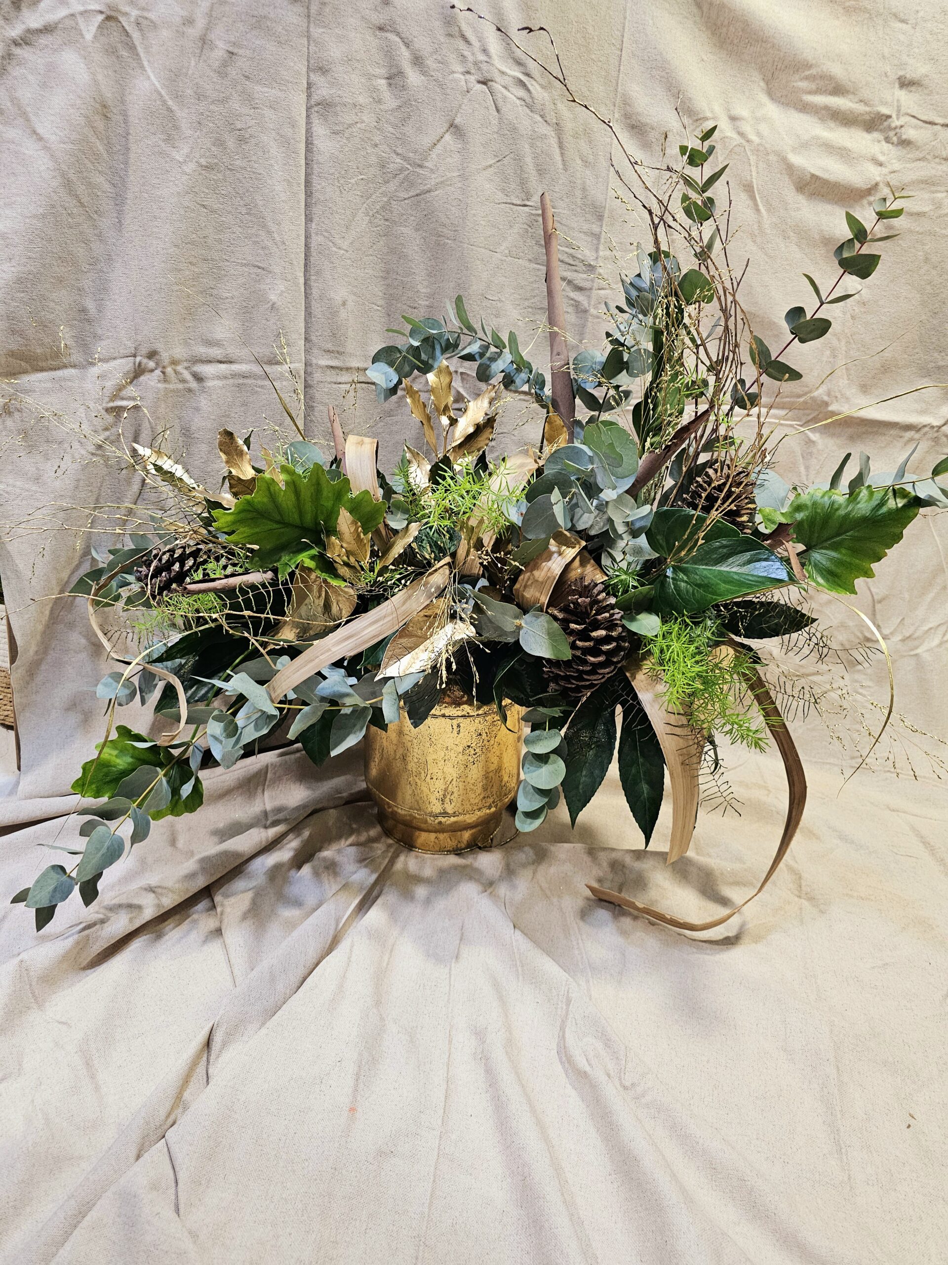 composition de noël fleuriste neuville sur saone au paradis des fleurs