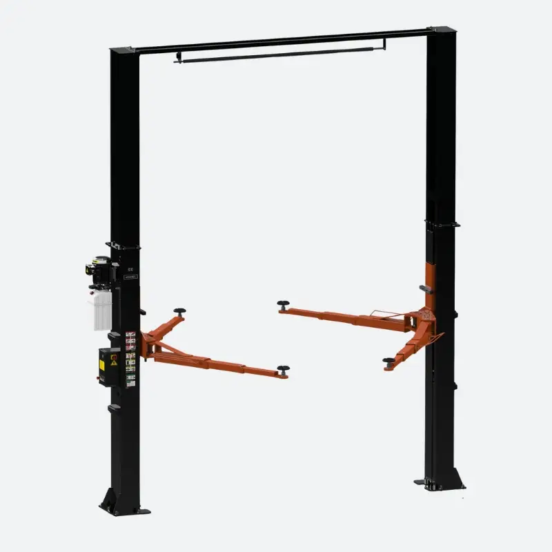 Pont deux colonnes grande hauteur passage des câbles par le haut