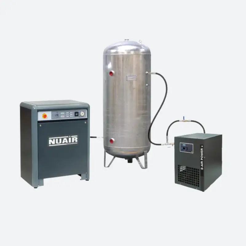 Pack compresseur silencieux réservoir 500l équipé et sécheur frigorifique pour ateliers et carrosseries automobile